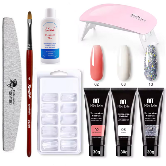 LuxNails - Set Complet de Unghii + Lampa UV