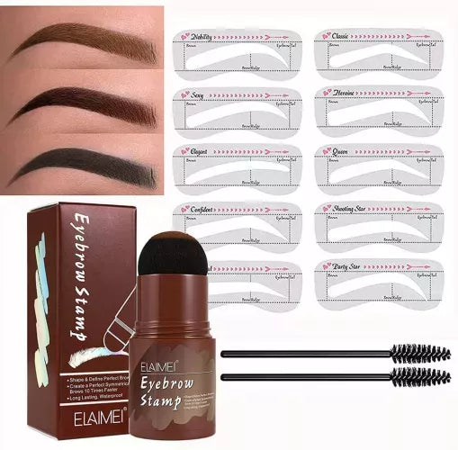 Set Pudra 3 in 1 cu Pensula si Sabloane + 1 Cadou